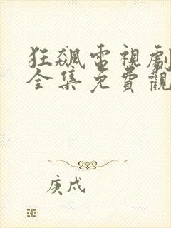狂飙电视剧在线全集免费观看