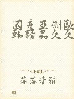 国产亚洲欧美日韩精品久久封面