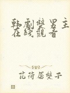 韩剧双男主治疗在线观看封面