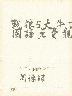 战狼5大牛高清国语免费观看