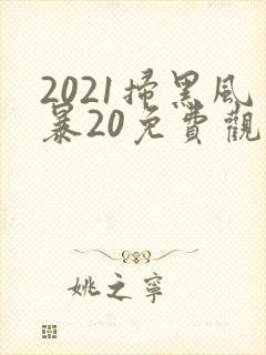 2021扫黑风暴20免费观看国语版