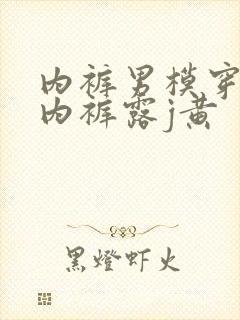 内裤男模穿透明内裤露j黄