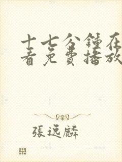 十七分钟在线观看免费播放电视剧封面