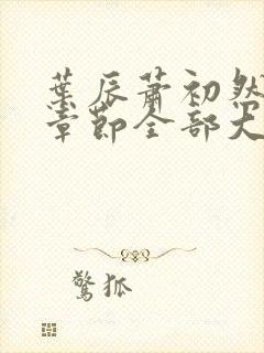 叶辰萧初然最新章节全部大结局封面