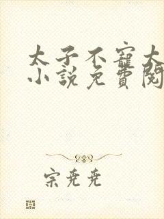 太子不宠太子妃小说免费阅读