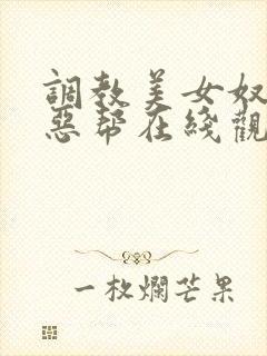 调教美女奴隶邪恶帮在线观看