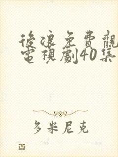 后浪免费观看的电视剧40集在线播放