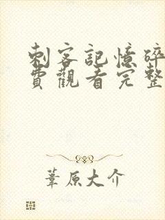 刺客记忆碎片免费观看完整版封面