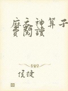 麻衣神算子的免费阅读封面