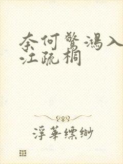 奈何惊鸿入我心江疏桐