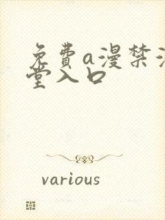 免费a漫禁漫天堂入口