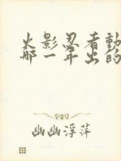 火影忍者动画是哪一年出的封面