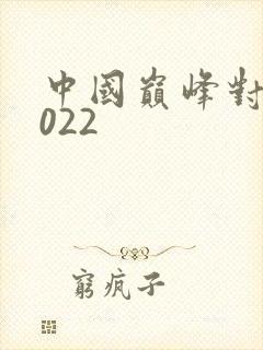 中国巅峰对决2022封面