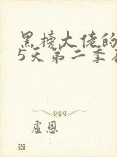 黑榜大佬的365天第二季在线观看