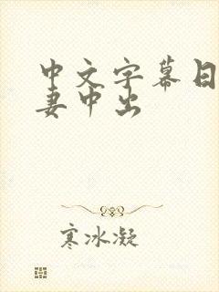 中文字幕日本人妻中出