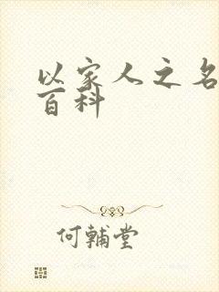 以家人之名百度百科