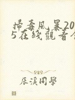 扫毒风暴2025在线观看全集有字幕