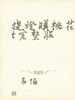 提灯映桃花txt完整版封面