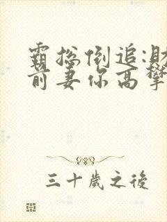 霸总倒追:财阀前妻你高攀不起