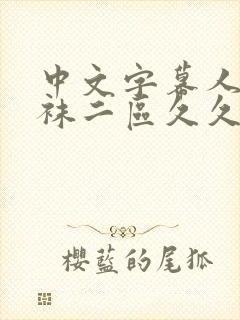 中文字幕人妻丝袜二区久久