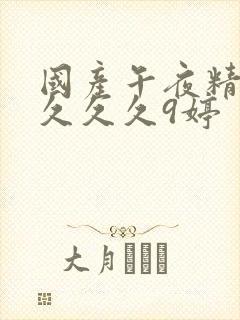国产午夜精品久久久久9婷