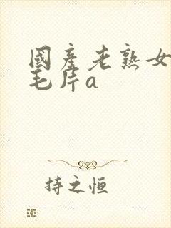国产老熟女高潮毛片a