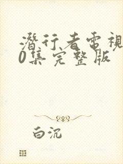 潜行者电视剧40集完整版