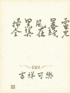 扫黑风暴电视剧全集在线免费观看