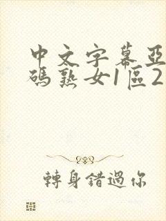 中文字幕亚洲乱码熟女1区2区封面