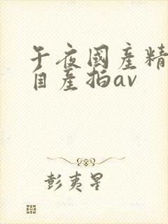 午夜国产精品国自产拍av