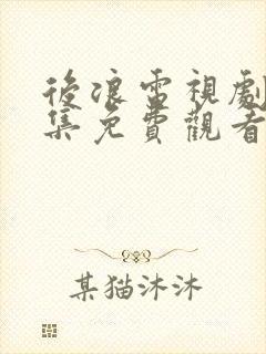 后浪电视剧40集免费观看完整封面