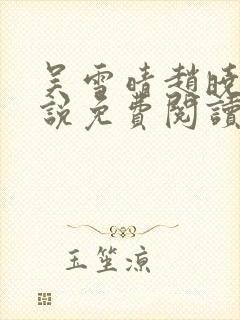 吴雪晴赵晓东小说免费阅读
