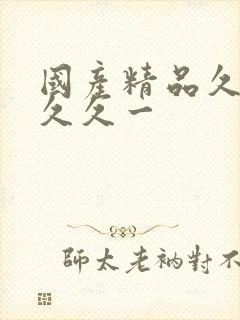 国产精品久久久久久一