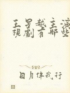 王星越主演的电视剧有哪些