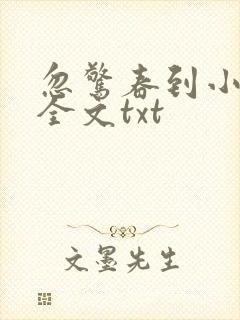 忽惊春到小桃枝全文txt