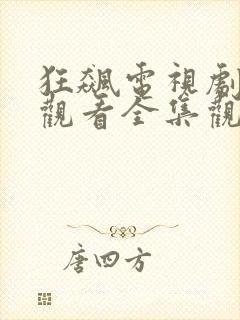 狂飙电视剧免费观看全集观看