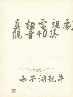 真相电视剧免费观看40集
