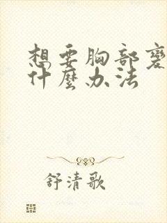 想要胸部变大有什么办法