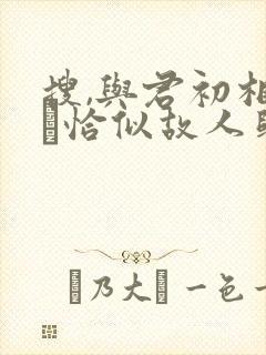 搜,与君初相识·恰似故人归