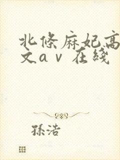 北条麻妃高清中文aⅴ在线