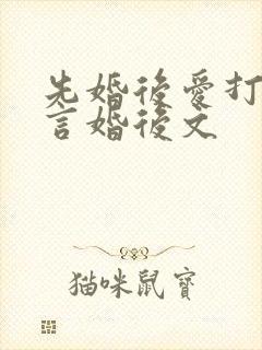 先婚后爱打脸古言婚后文