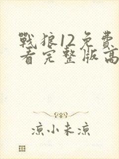 战狼12免费观看完整版高清