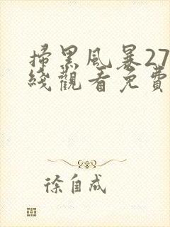 扫黑风暴27在线观看免费完整版