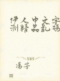 伊人中文字幕亚洲精品乱码