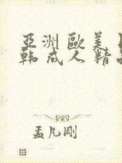亚洲 欧美 日韩 成人 精品封面