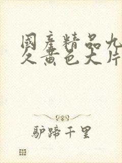 国产精品九九久久黄色大片封面