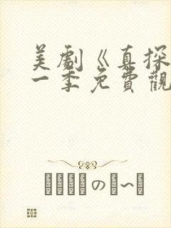 美剧《真探》第一季免费观看全集封面