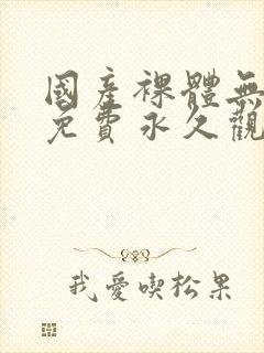 国产裸体无遮挡免费永久观看