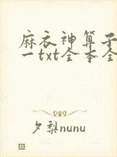 麻衣神算子李初一txt全本全文下载
