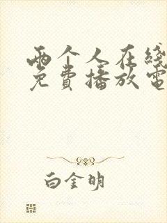 两个人在线观看免费播放电视剧大全